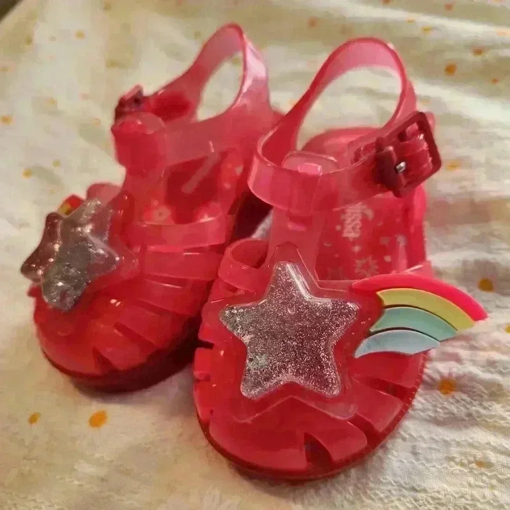 MINI MELISSA SHOOTING STAR PINK GLITTER HAPPY SANDAL FOR TODDLER SIZE 5C‎ GIRLS